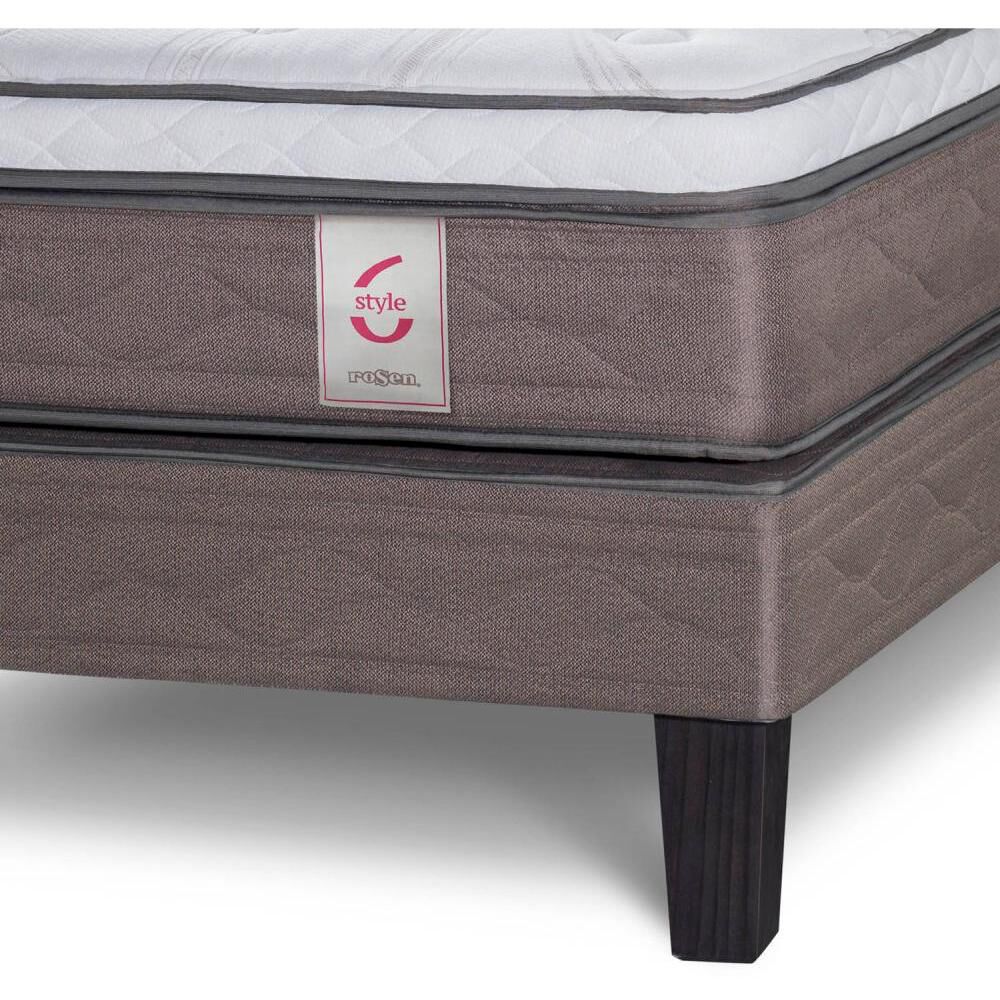 Cama Europea Rosen New Style 6 / 2 Plazas / Base Dividida + Almohadas image number 1.0