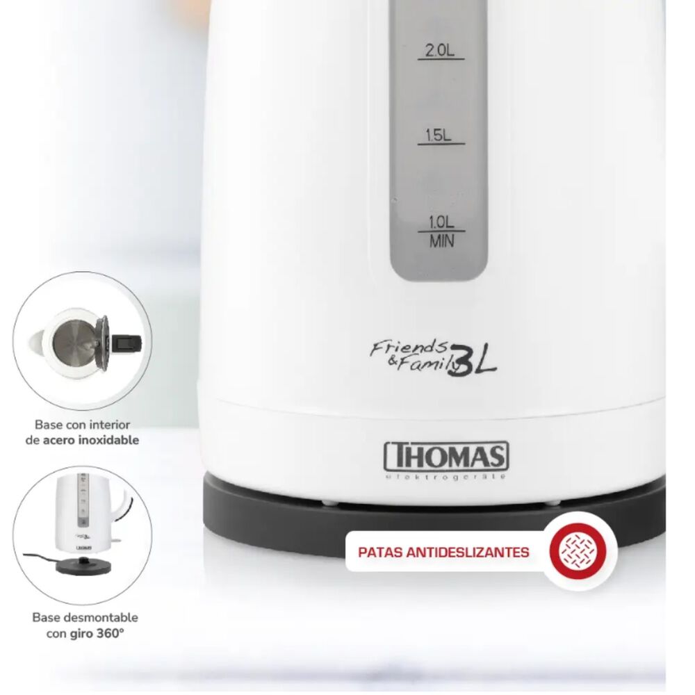 Hervidor El&eacute;ctrico Thomas Th-4351 3l 2200w Family & Friends image number 5.0