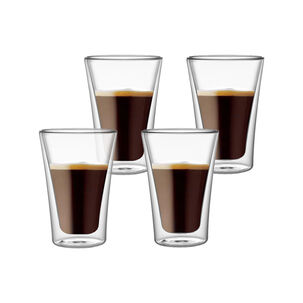 Set 4 Vasos Vidrio Doble Pared 400 Ml Simplit