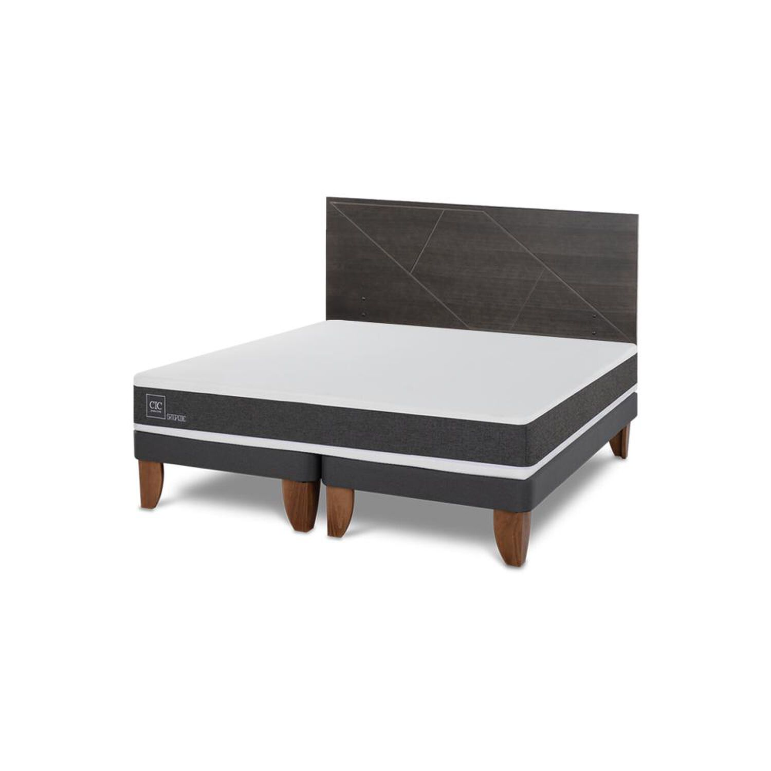 Cama Europea Cic Ortopedic / King / Base Dividida + Respaldo image number 2.0