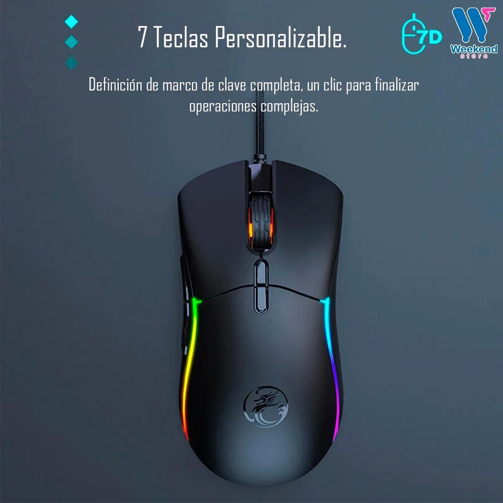 Mouse Gamer Personalizable Rgb Imice T60 6400 Dpi image number 6.0