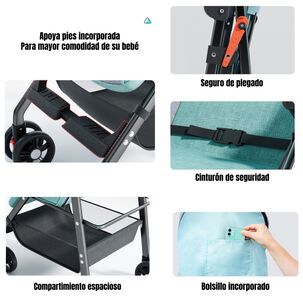 Coche De Paseo Reclinable Liviano Smart Rosado Lubabycas