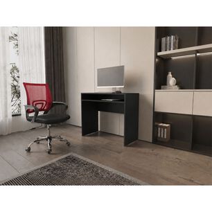 Combo Oficina New York 1 Escritorio Wengue + Silla Color Ergonomica Altura Ajustable