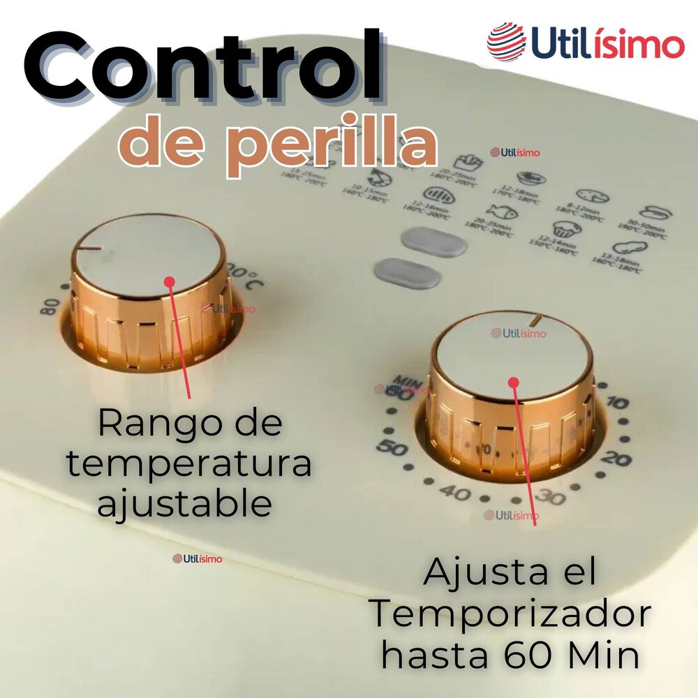Freidora De Aire Manual Capacidad 3 Litros 1300w De Potencia image number 4.0