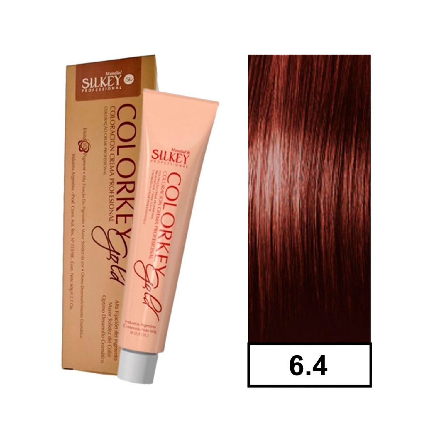 Colorkey Gold - Tintura Permanente Efecto 3d Pigment 60gr + Oxidante - 6.4 Rubio Oscuro Cobrizo image number 0.0