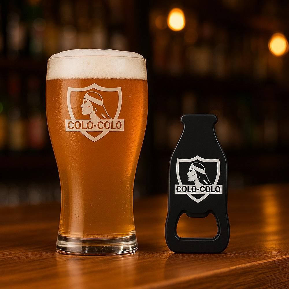 Set Vaso Y Destapador Colo Colo Oficial Regalo Hincha image number 4.0