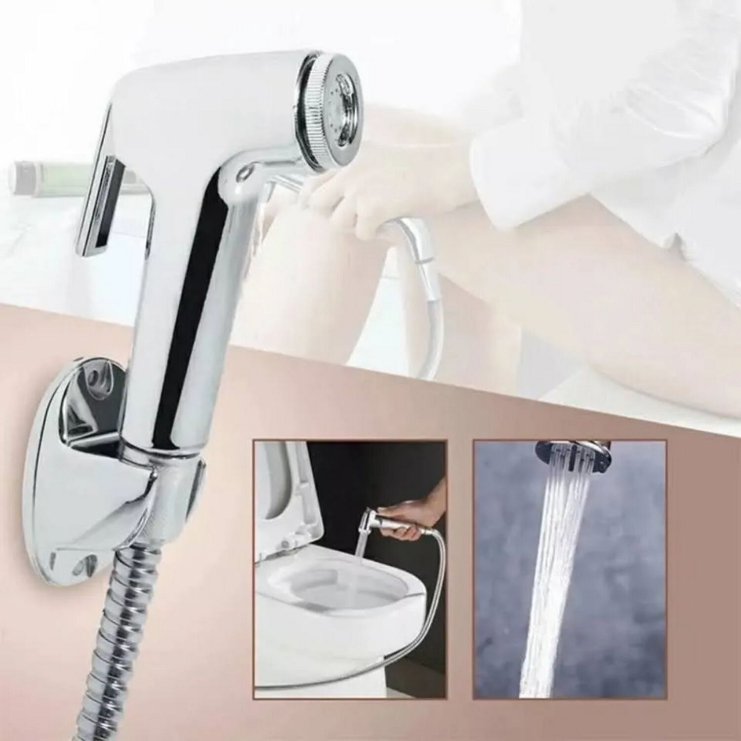 Ducha Ba&ntilde;o Bidet &Aacute;rabe Soporte Manguera Flexible Wc image number 2.0