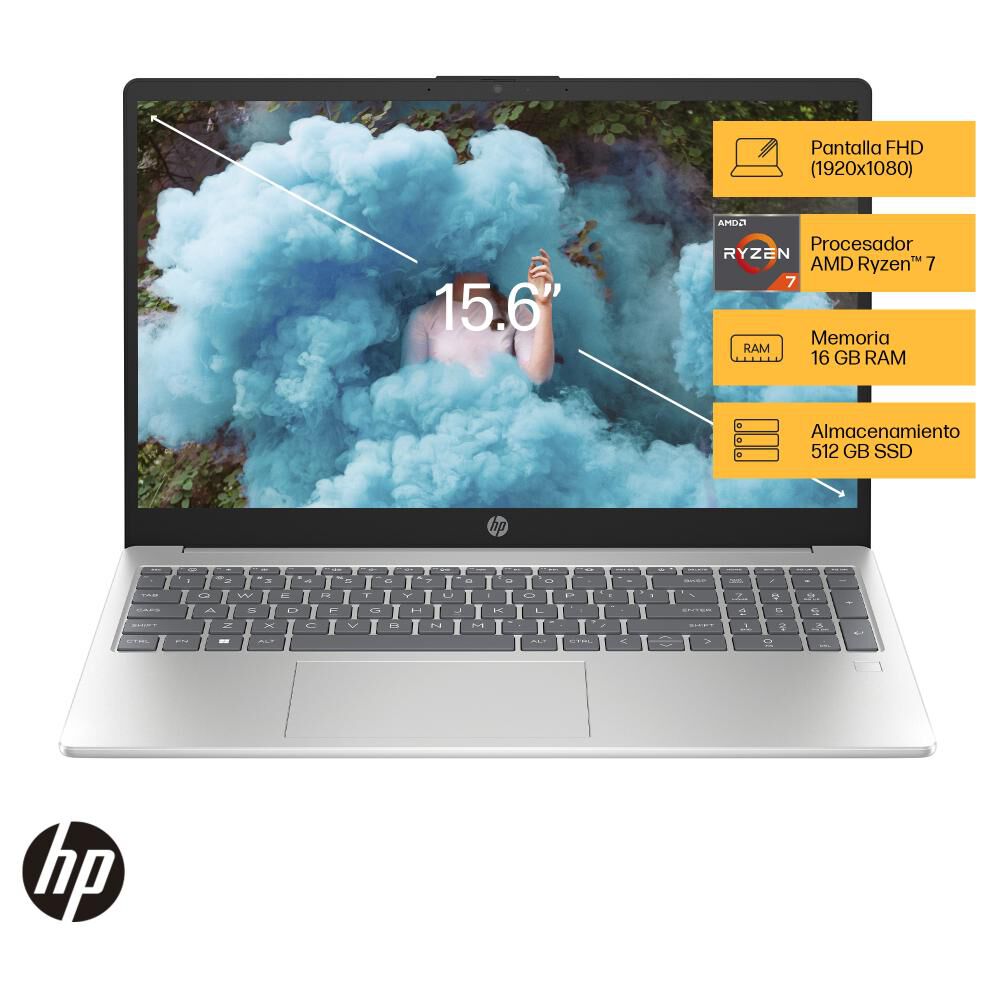 Notebook 15,6" HP 15-FC0022LA / AMD Ryzen 7 / 16 GG RAM / 512 GB SSD image number 8.0