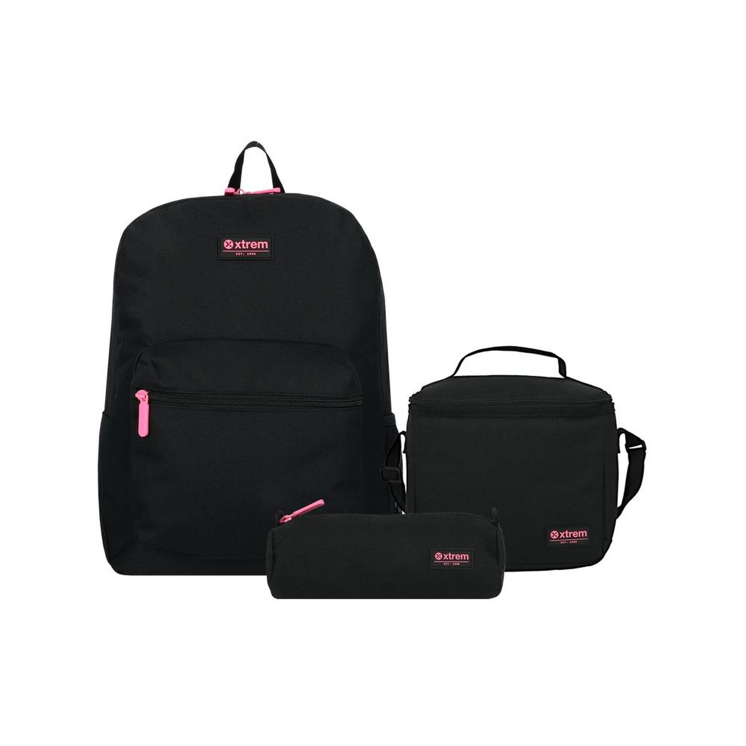 Triple Pack 6xt Mochila Ni&ntilde;a Xtrem Negro/rosado image number 0.0