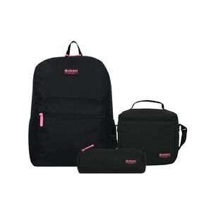 Triple Pack 6xt Mochila Niña Xtrem Negro/rosado
