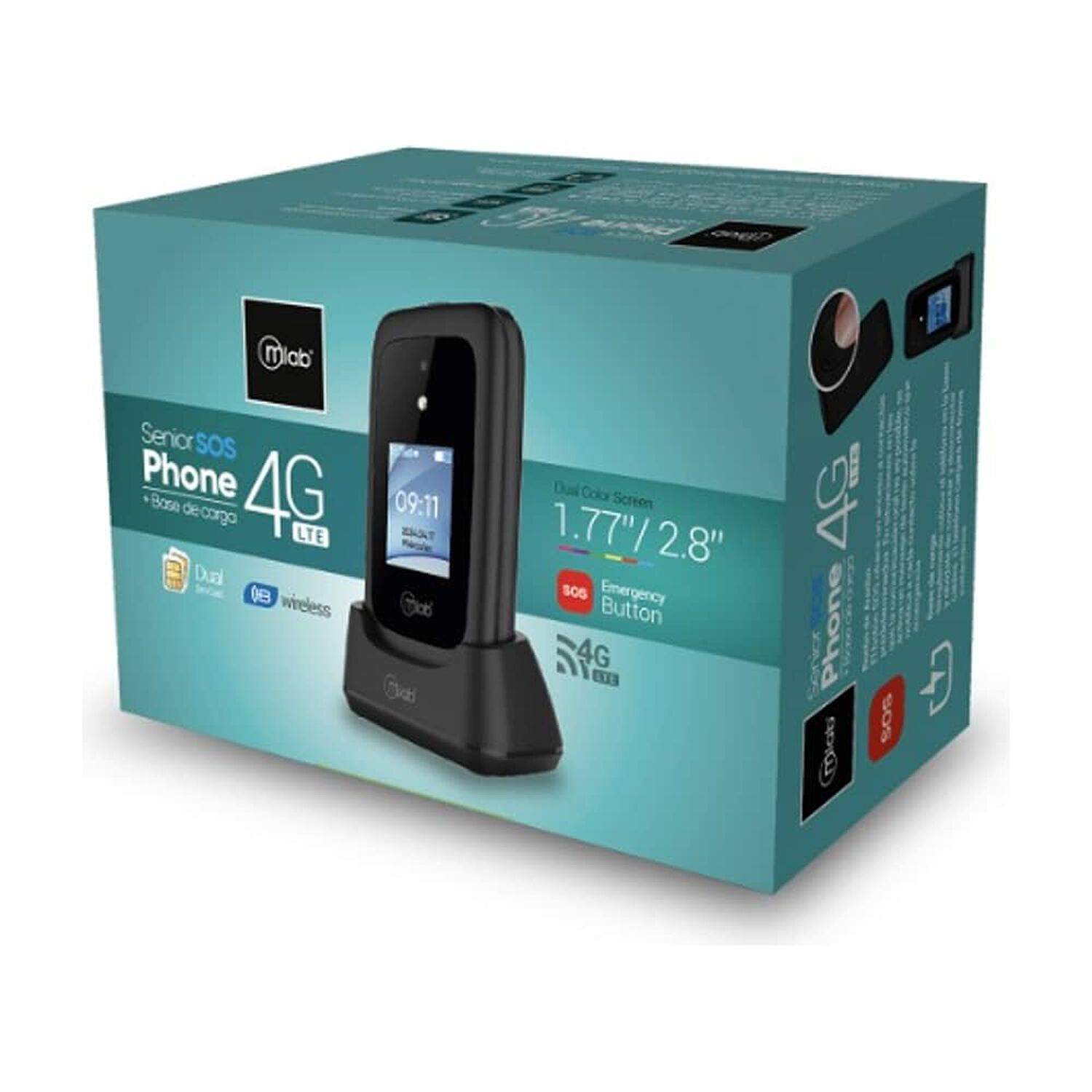 Celular B&aacute;sico Microlab Modelo 09338 Incluye Sim Card De Regalo image number 2.0