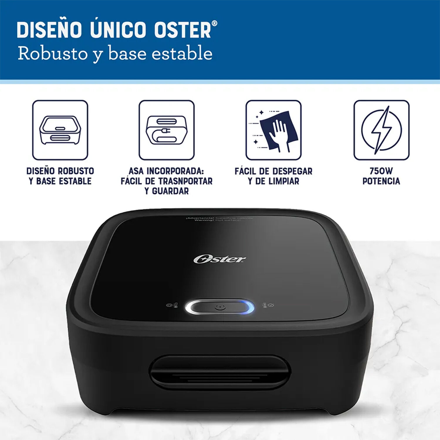 Sandwichera Oster Compacta Con Platos Hondos image number 6.0