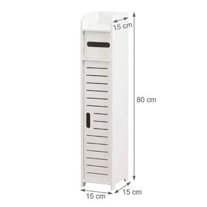 Estante Organizador De Ba&ntilde;o Color Blanco 80x15x15cm