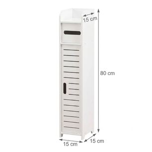 Estante Organizador De Ba&ntilde;o Color Blanco 80x15x15cm