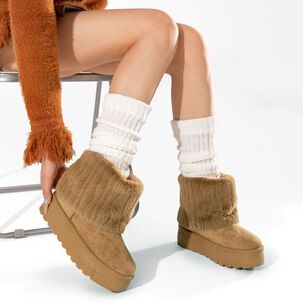 Botin Casual Mujer Vintage Moda Textil Con Felpa Weide Sl23