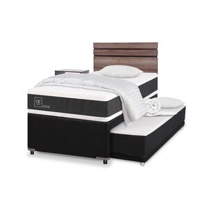 Div&aacute;n Cic New Ortopedic / 1.5 Plaza / 1 Plaza + Set De Maderas + Almohadas + Plum&oacute;n