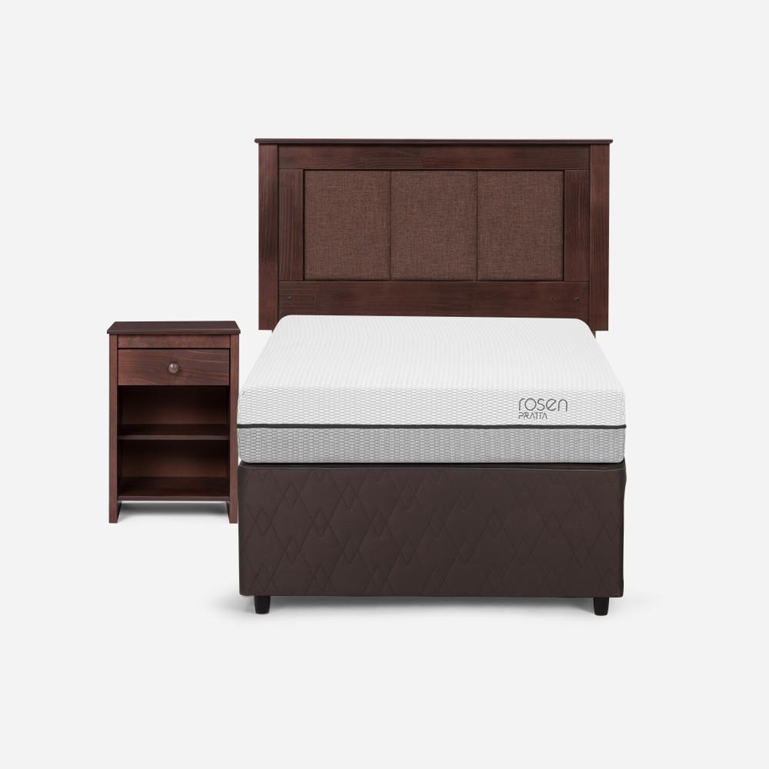 Cama Nido Rosen Pratta / 1.5 Plazas / Base Normal + Set De Maderas Rachel image number 1.0