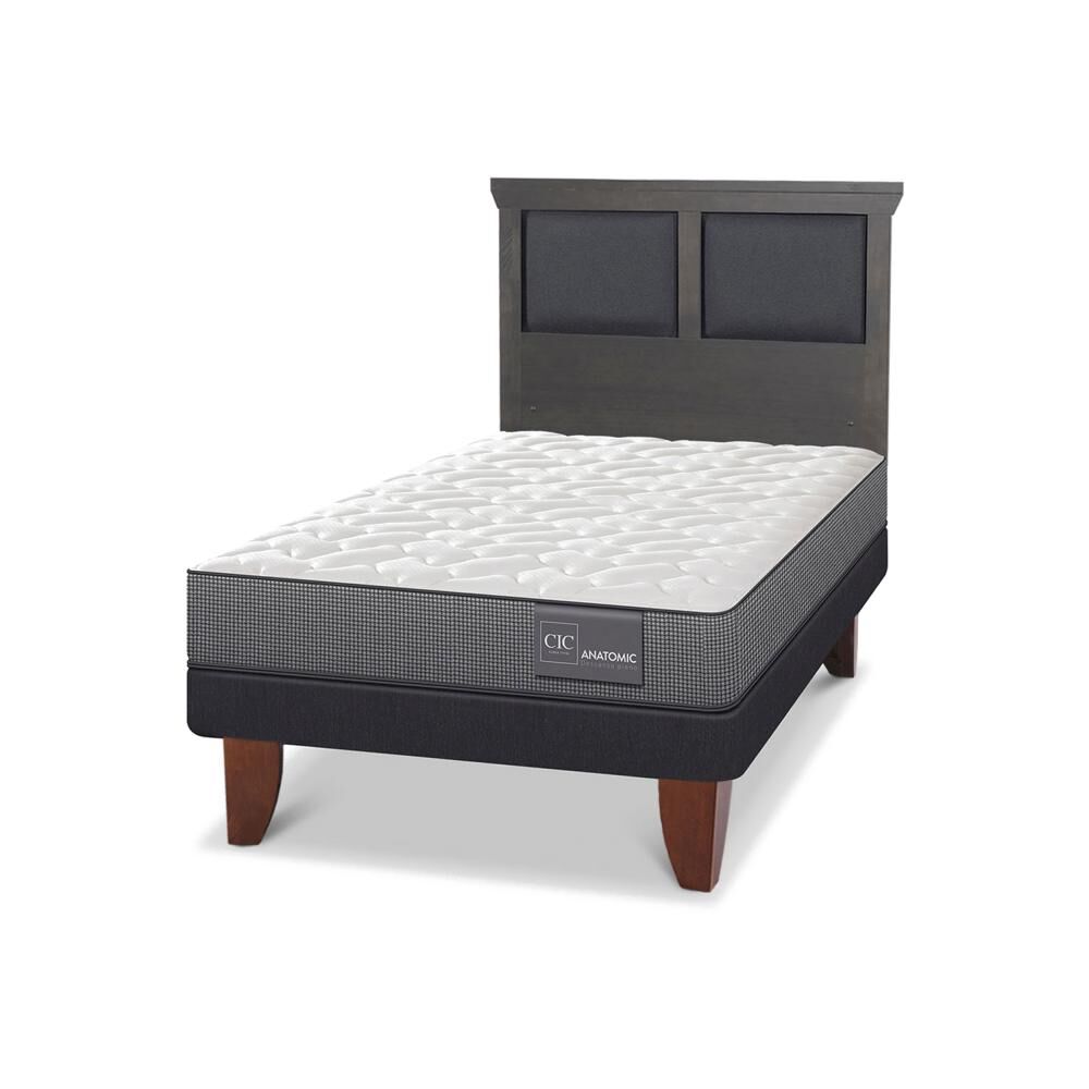 Cama Europea Cic Anatomic / 1.5 Plazas / Base Normal + Respaldo image number 3.0