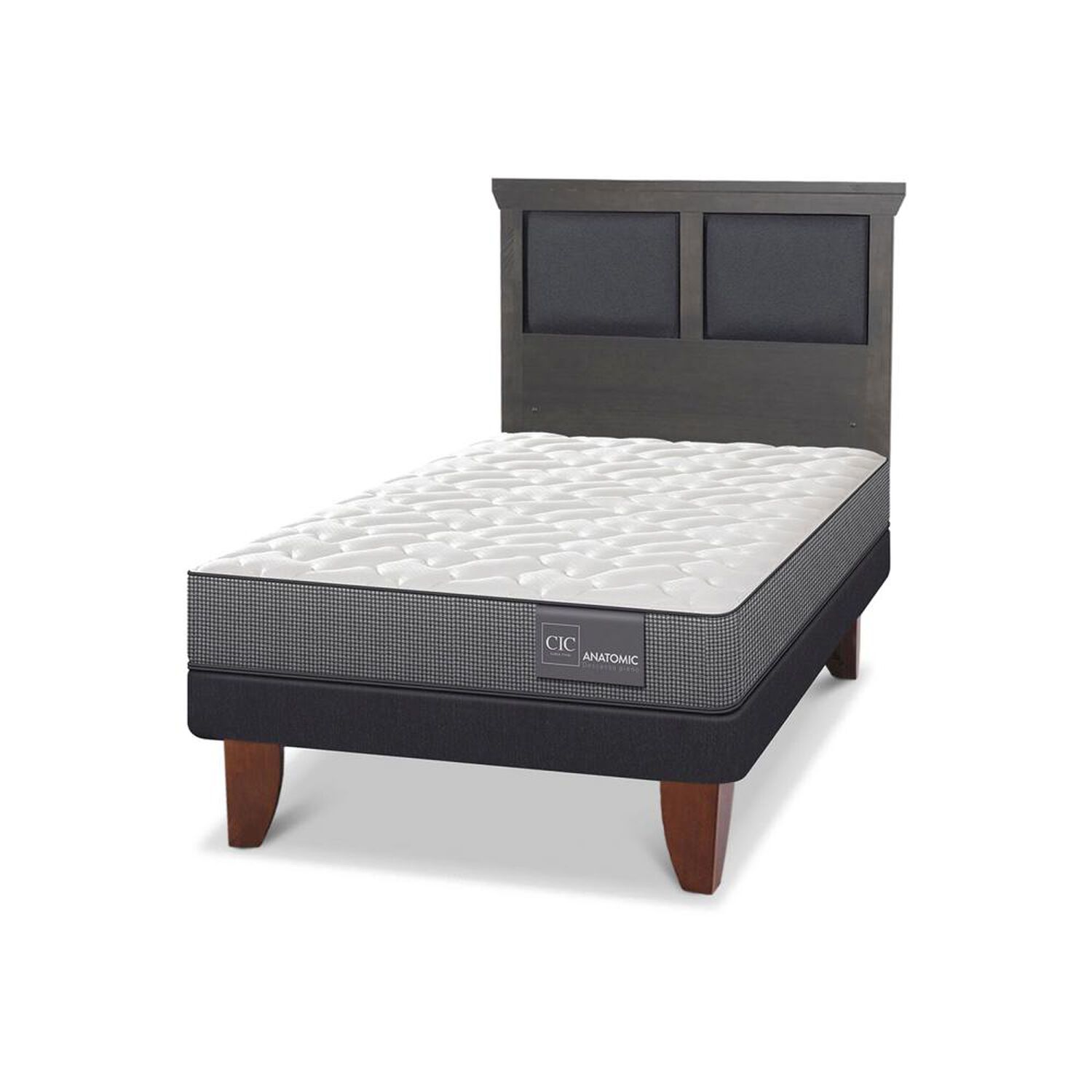 Cama Europea Cic Anatomic / 1.5 Plazas / Base Normal + Respaldo image number 3.0