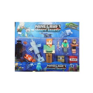 Juguete Figuras Minecraft The Update Aquatic 10 Piezas