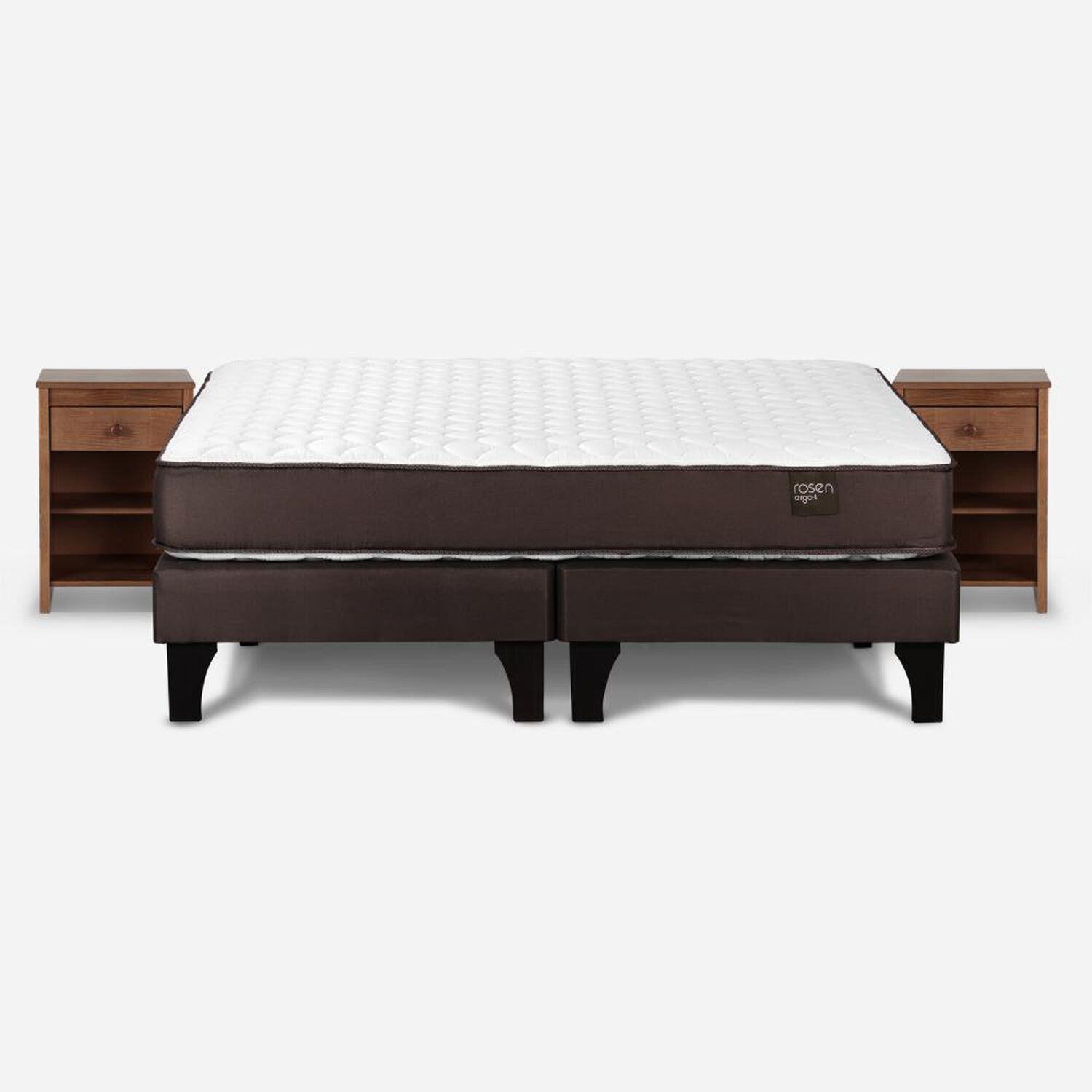 Cama Europea Rosen Ergo T / King / Base Dividida + Veladores Ferraras image number 0.0