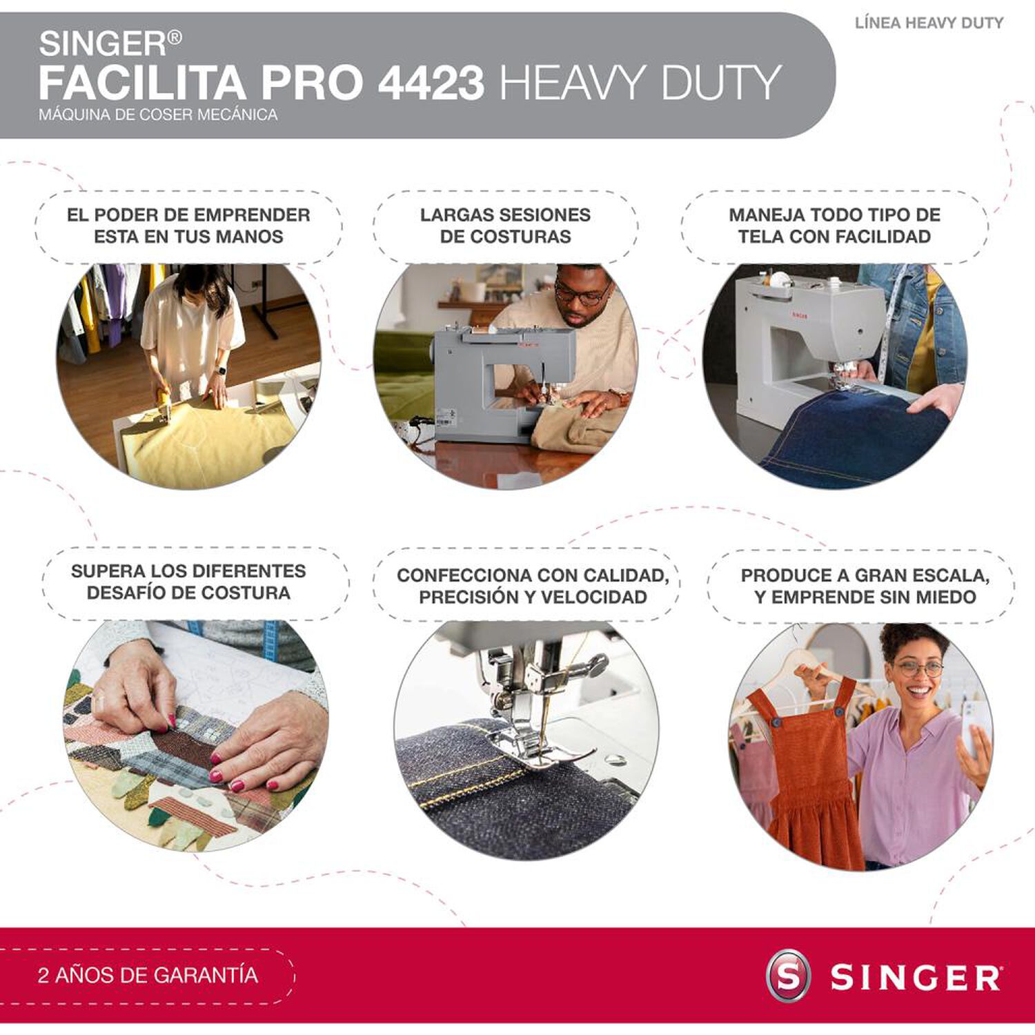 M&aacute;quina de Coser Singer 4423 Facilita Pro image number 5.0