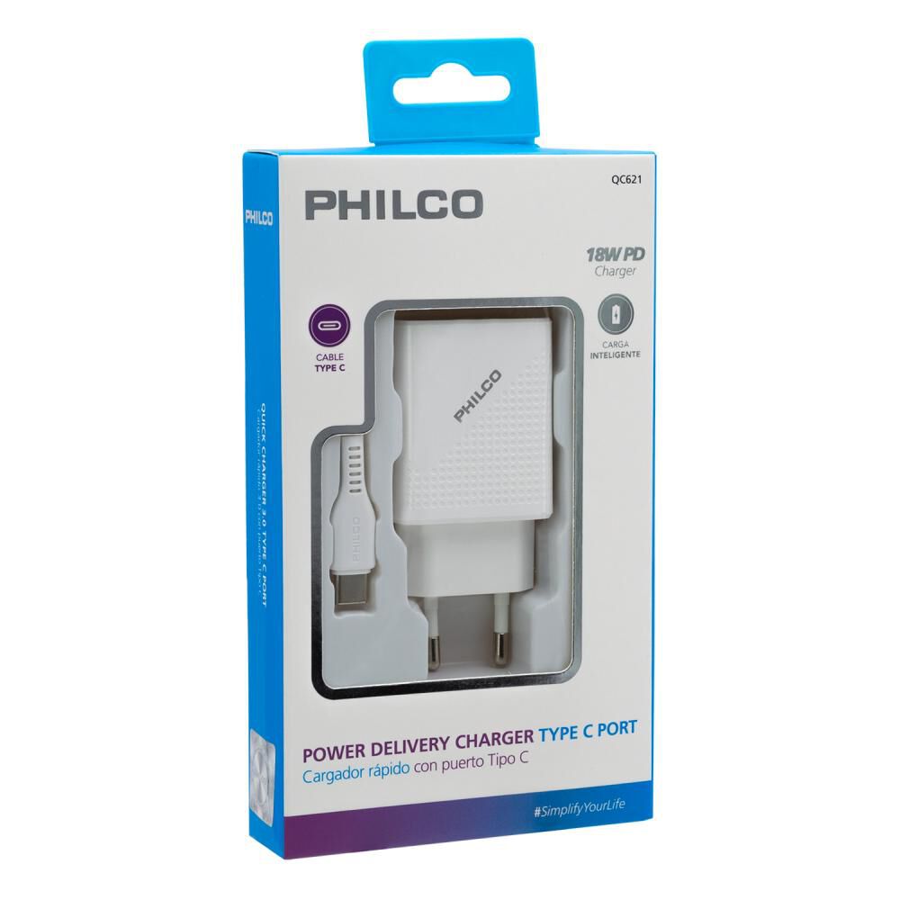 Cargador De Pared Philco Qualcom Con Puerto Tipo C image number 2.0