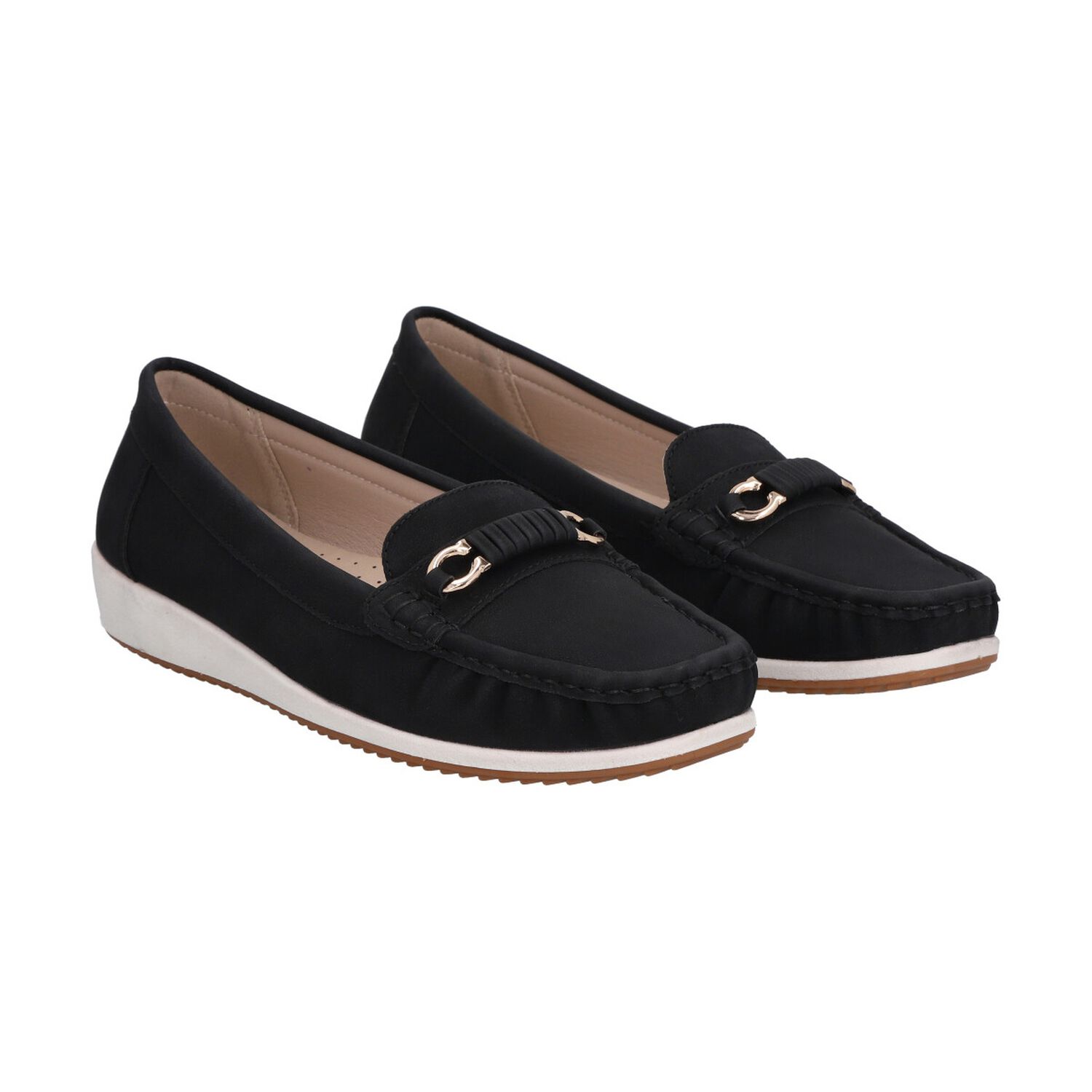 Mocas&iacute;n Mujer Negro Lali Police image number 4.0