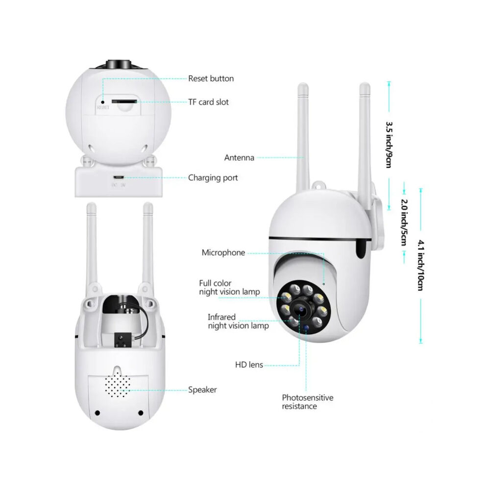 C&aacute;mara Vigilancia Ip Inal&aacute;mbrica Wifi Ptz A7 image number 3.0