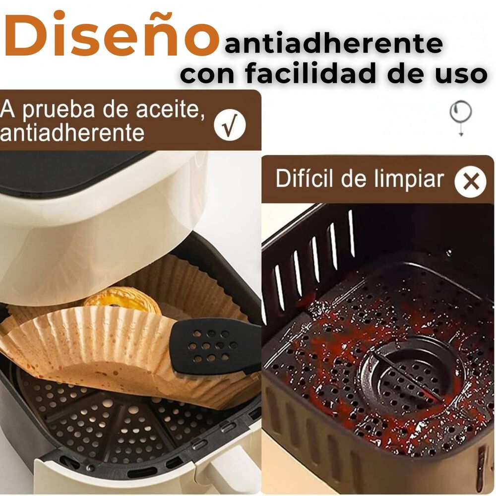 Freidora De Aire + 500 Forros Antiadherente Capacidad 6 Litros 2400w De Potencia image number 7.0