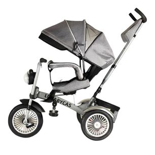 Triciclo Multifuncional 360&deg; Con Luces Lubabycas Gris
