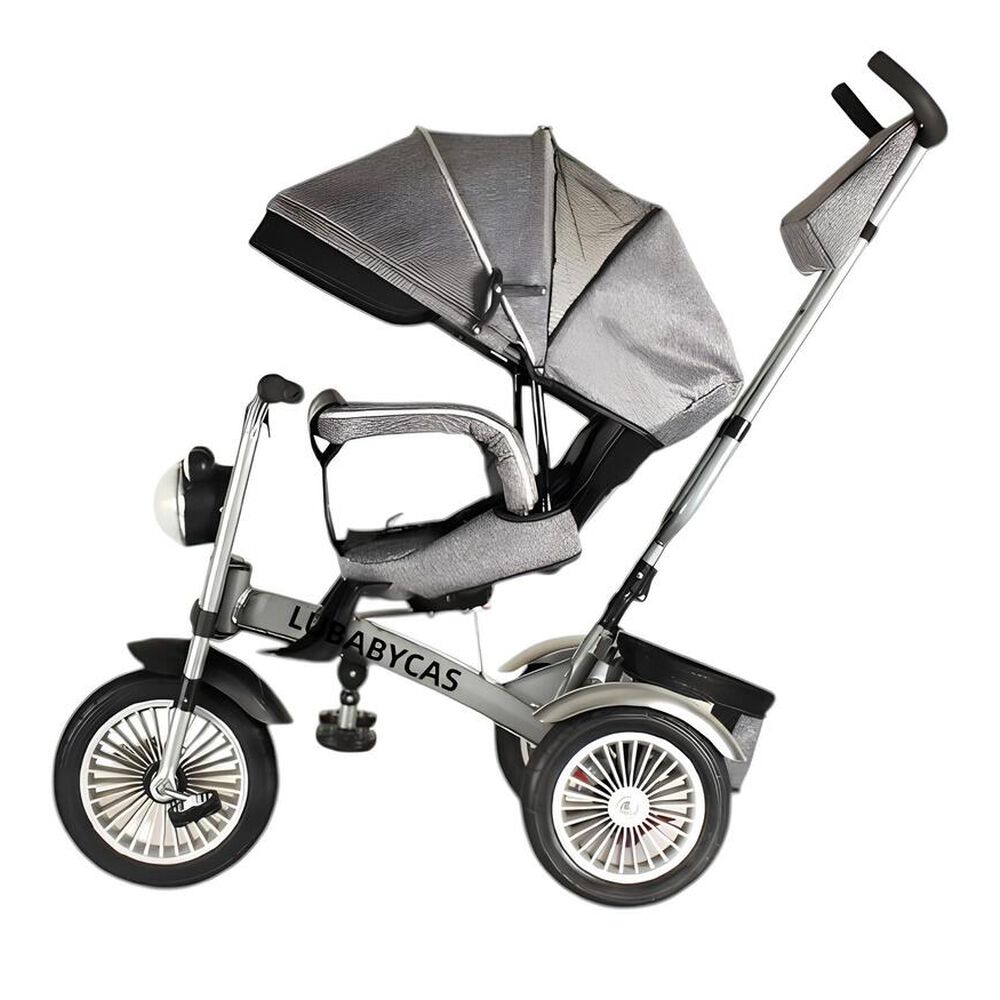 Triciclo Multifuncional 360° Con Luces Lubabycas Gris image number 0.0