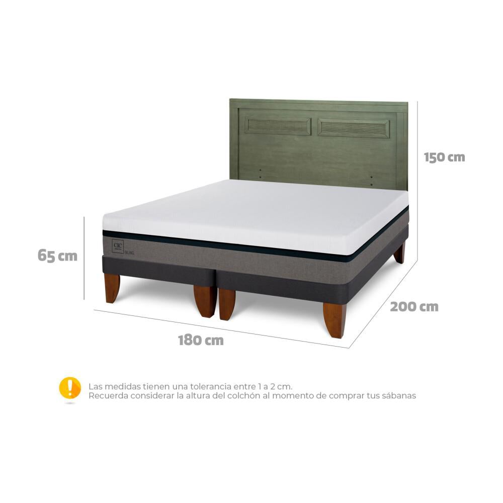 Cama Europea Cic Balance / King / Base Dividida + Respaldo image number 5.0