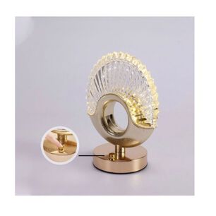 Lampara Mesa Nordica Romantica Acrilico Moderna Dorado