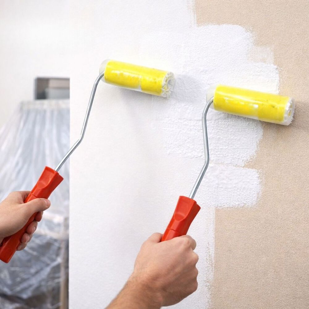 Set 10 Rodillos Esponja 4 Pulgadas Mango Plastico Pintar image number 3.0