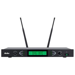 Set De Micr&oacute;fonos Inal&aacute;mbricos Kolke Uhf Ir 60m 2 Canales