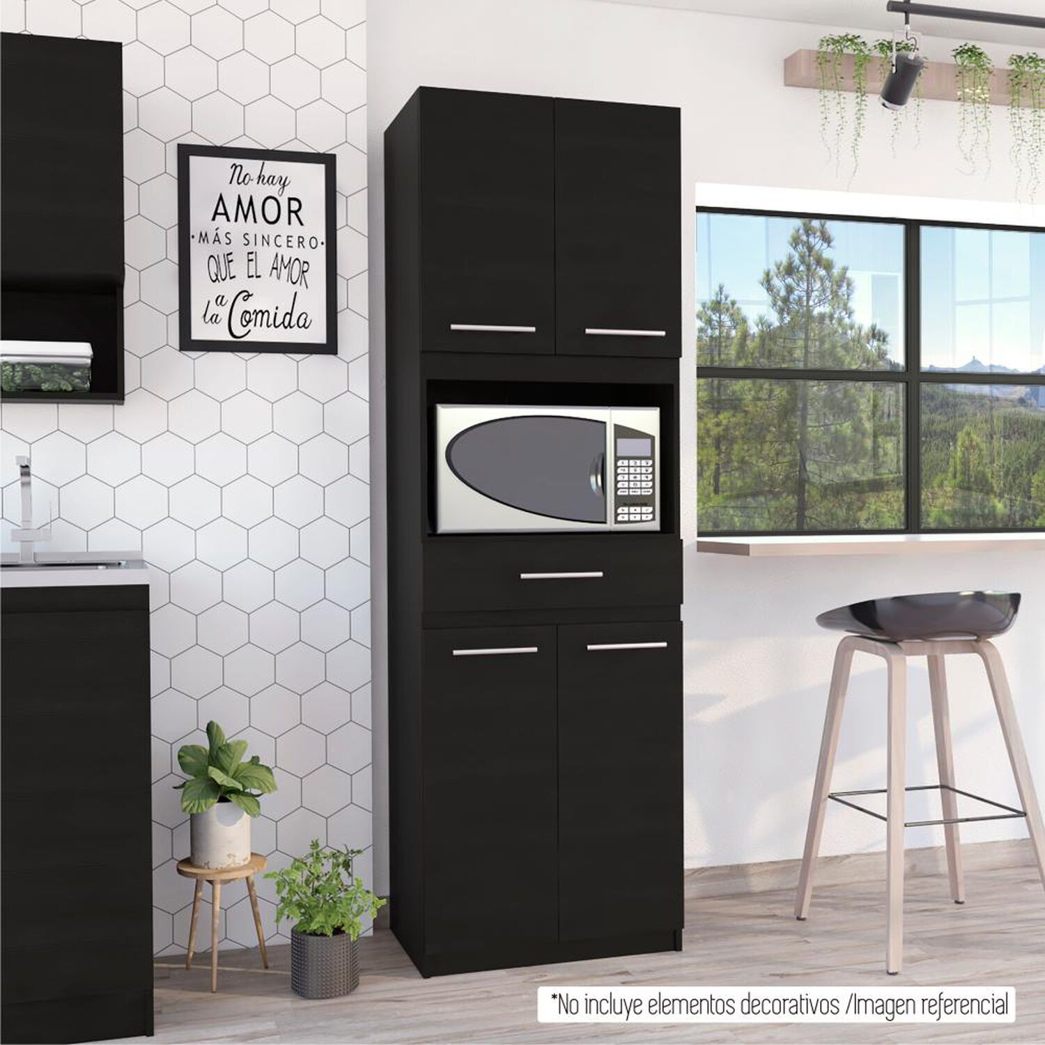 Mueble Microondas Tuhome Manchester / 4 Puertas / 1 Caj&oacute;n image number 5.0