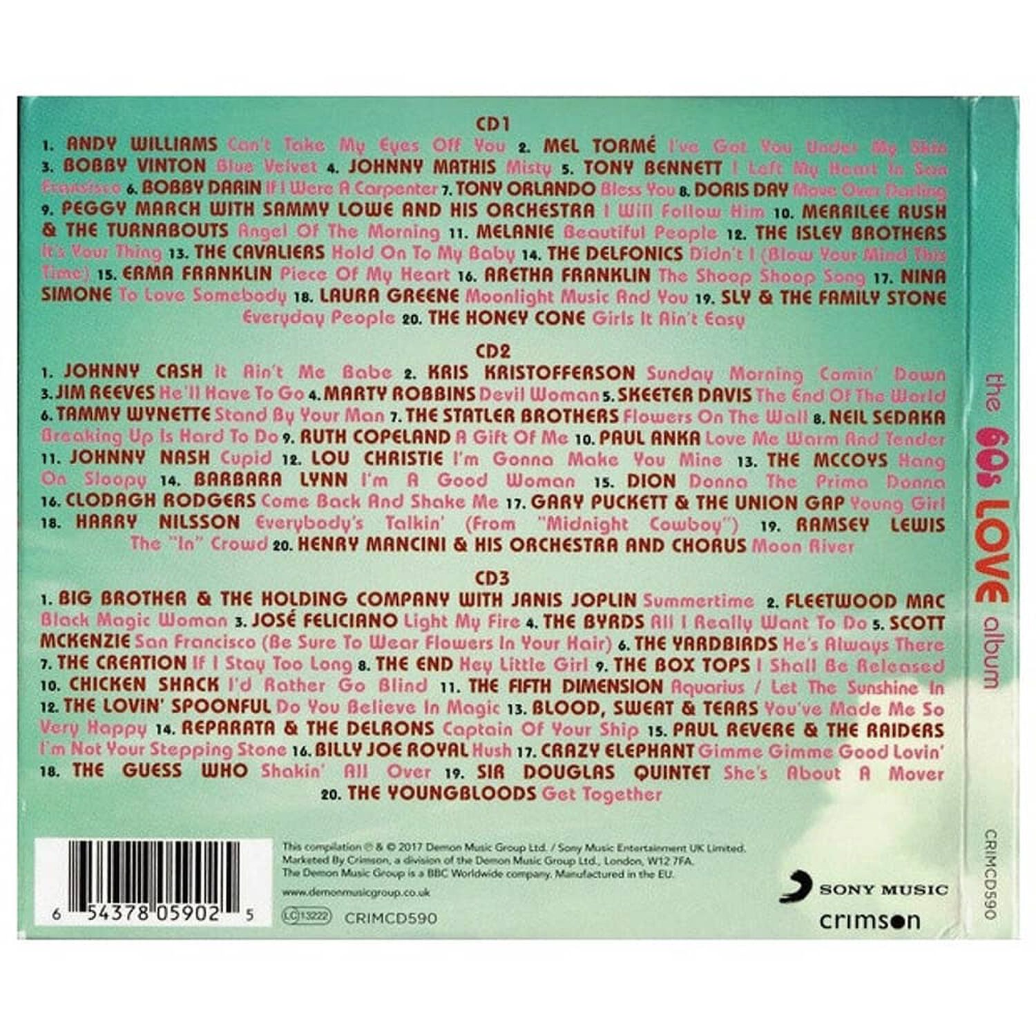 The 60's Love Album - 60's Hits (3cd Boxset) (uk) | Cd image number 11.0