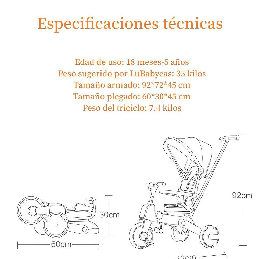Triciclo De Paseo 360&deg; Y Balance 6 En 1 Plegable Negro image number 4.0