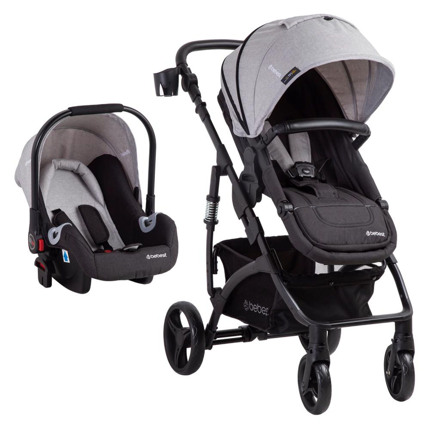 Coche Cuna Travel System Bebesit Explorer Lx Gris image number 0.0