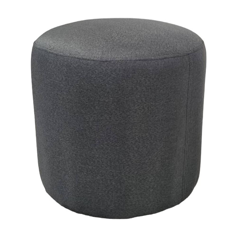 Pouf Redondo Lino Gris Oscuro image number 1.0