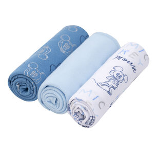 Set 3 Tutitos Suavecitos Azul Carita Mickey Ni&ntilde;o