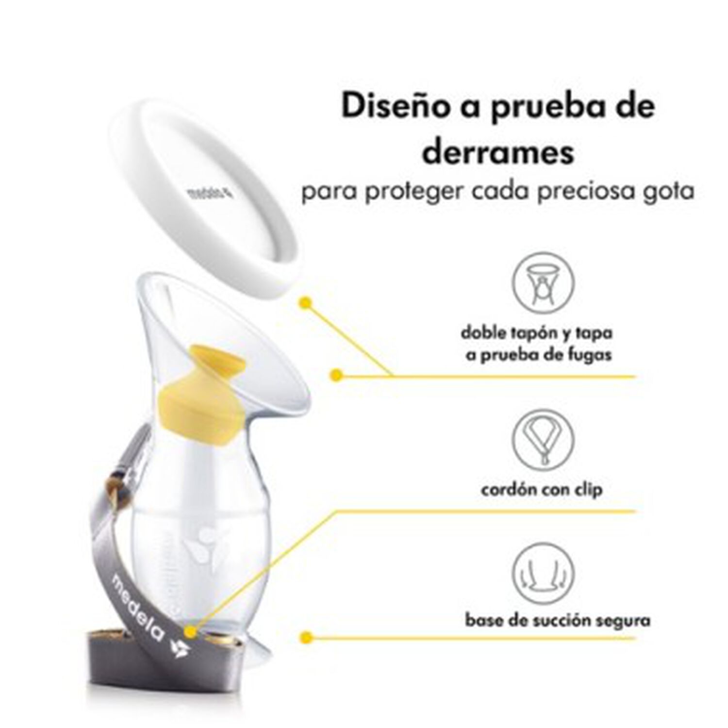 Recolector De Leche Materna De Silicona Medela image number 1.0