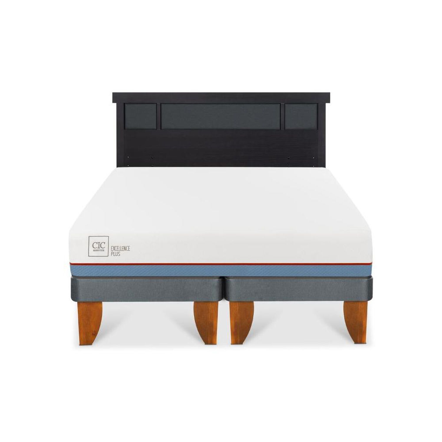 Cama Europea Cic Excellence Plus / 2 Plazas / Base Dividida + Respaldo image number 0.0