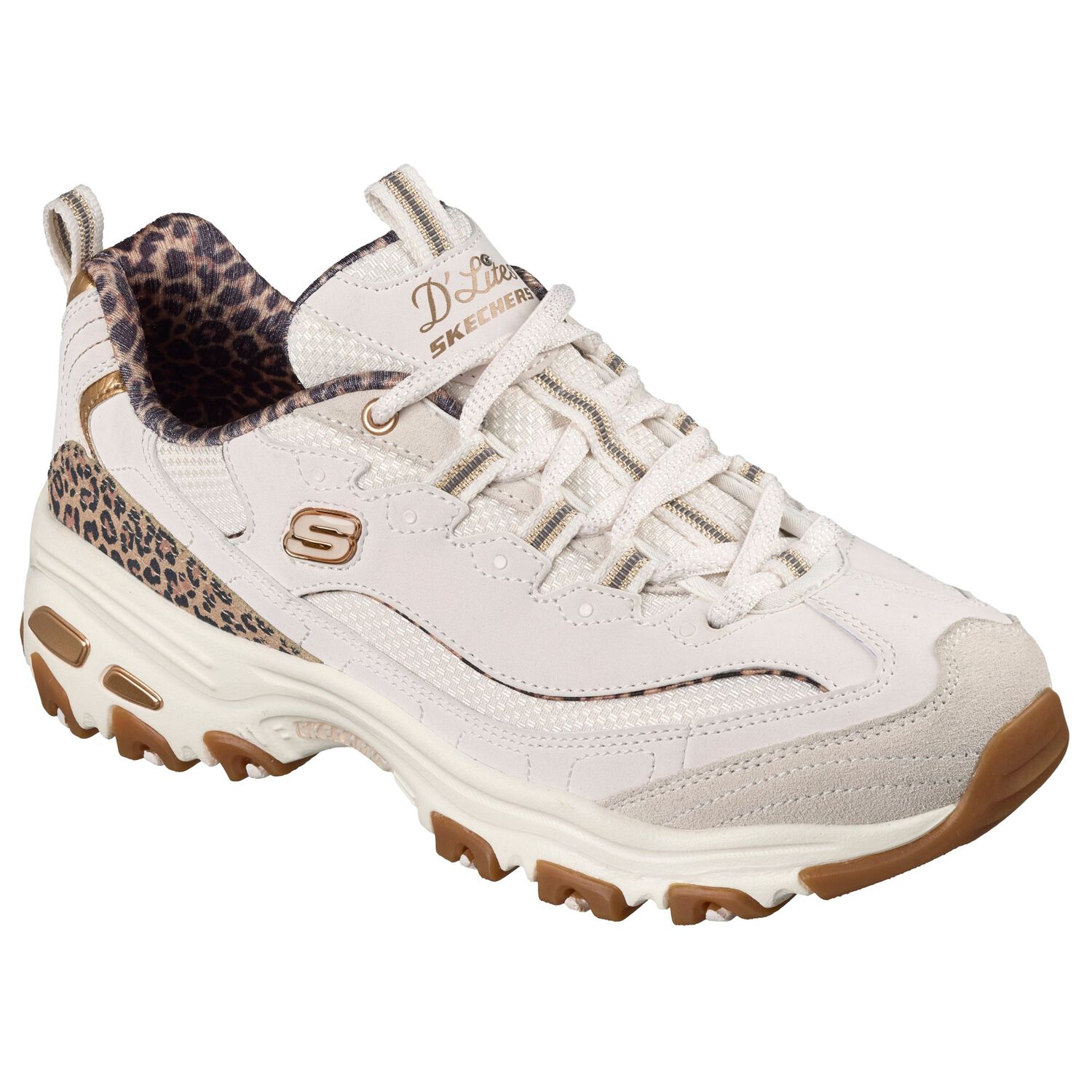 Zapatilla Urbana Mujer Skechers D Lites-wild Charm Wht image number 4.0