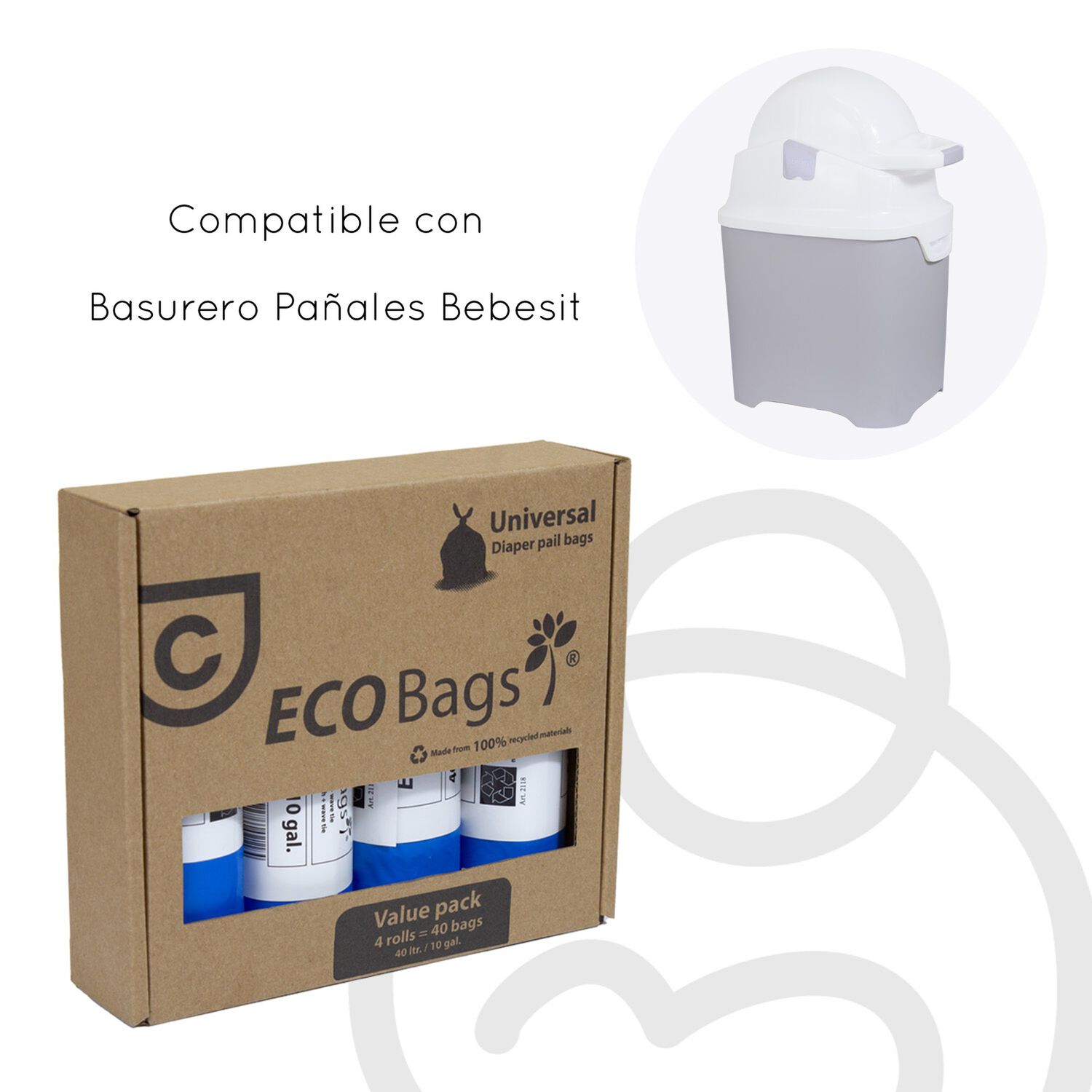 Bolsas Basura Ecobags 4x40 Bebesit image number 4.0