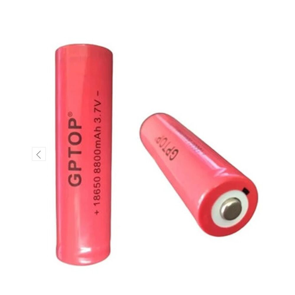 Pilas Baterias Recargables De Litio 18650 Especial Vaper 8800 Mah Vaporizadores Gptop Roja Con Punta Contacto image number 1.0