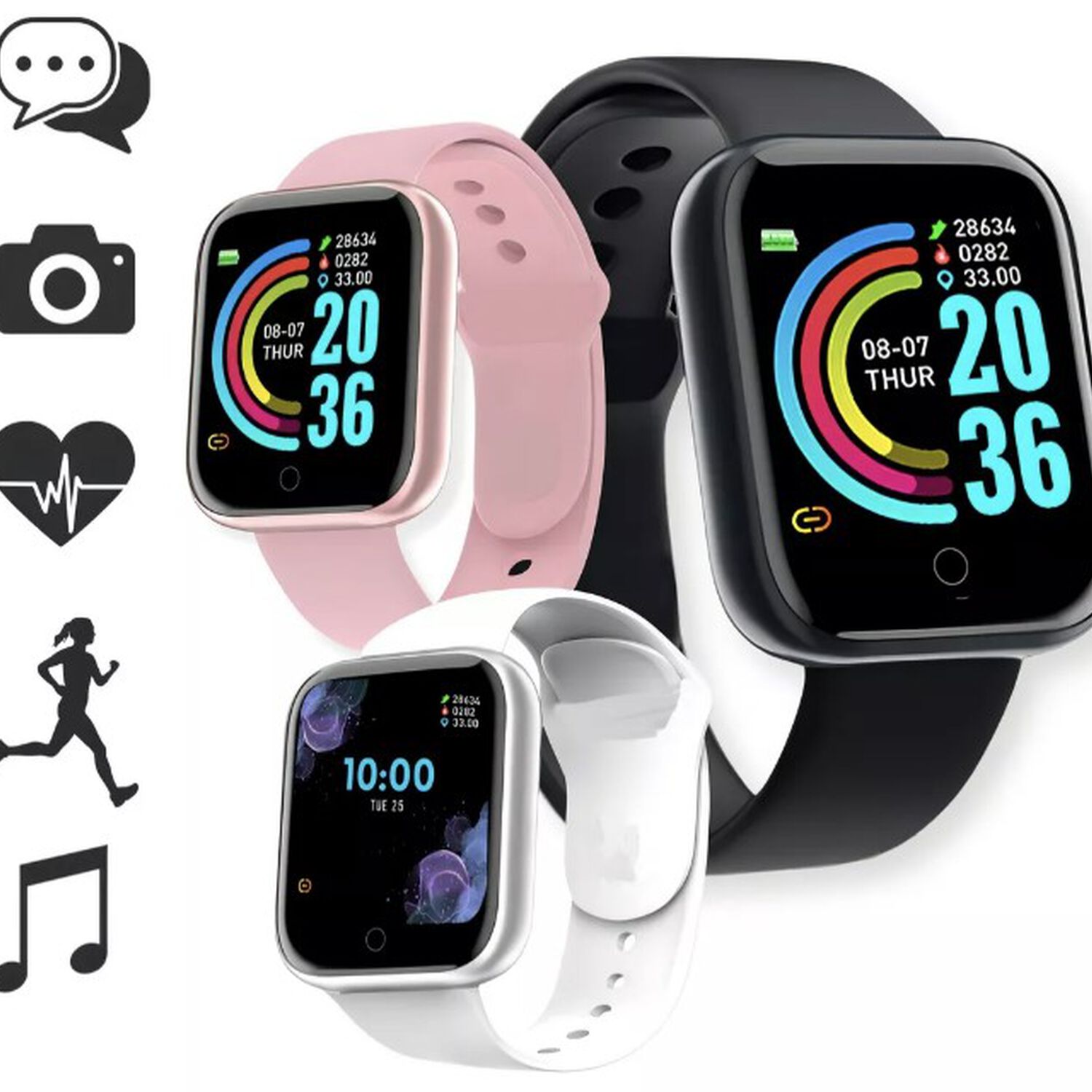 Smartwatch Smart Bracelet Rosa image number 2.0