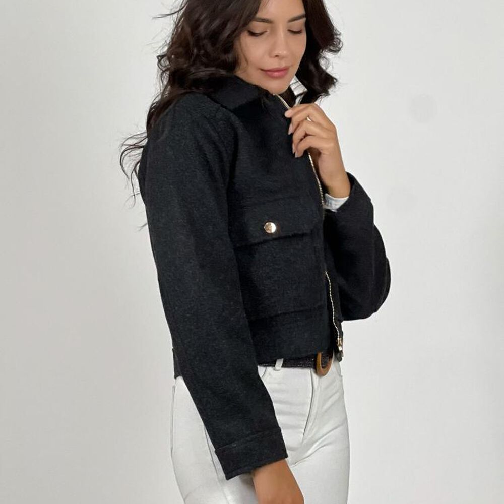 Chaqueta Paño Forrada Con Bolsillos image number 10.0