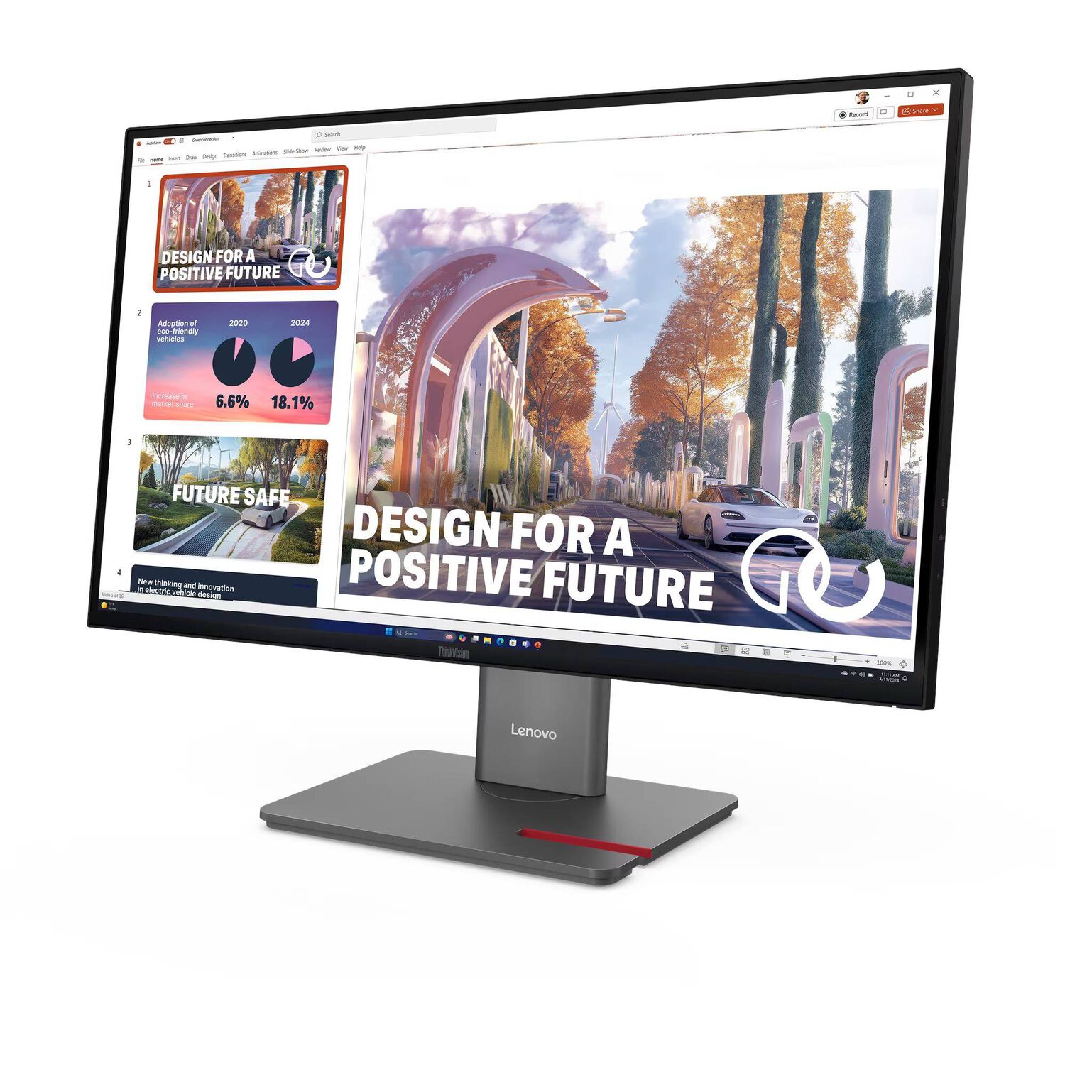 Monitor Thinkvision Plano P27qd-40 Qhd 2560x1440 27" image number 2.0